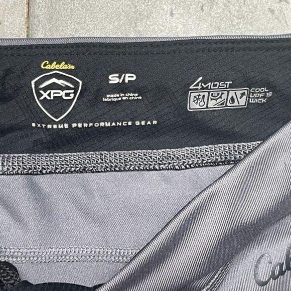 Cabela's XPG Stretch Capri Leggings Grey Men's Size Small Cool UPF 15 Wick - Picture 8 of 11